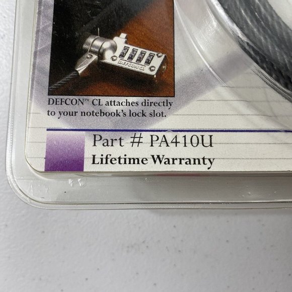Model PA41OU Targus Defcon CL Laptop Cable Combo Lock And Security BASE NWT - Picture 4 of 5